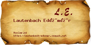 Lautenbach Edömér névjegykártya